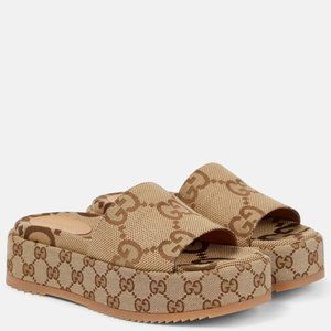 Gucci Angelina 55mm Platform Sandals, Size 39